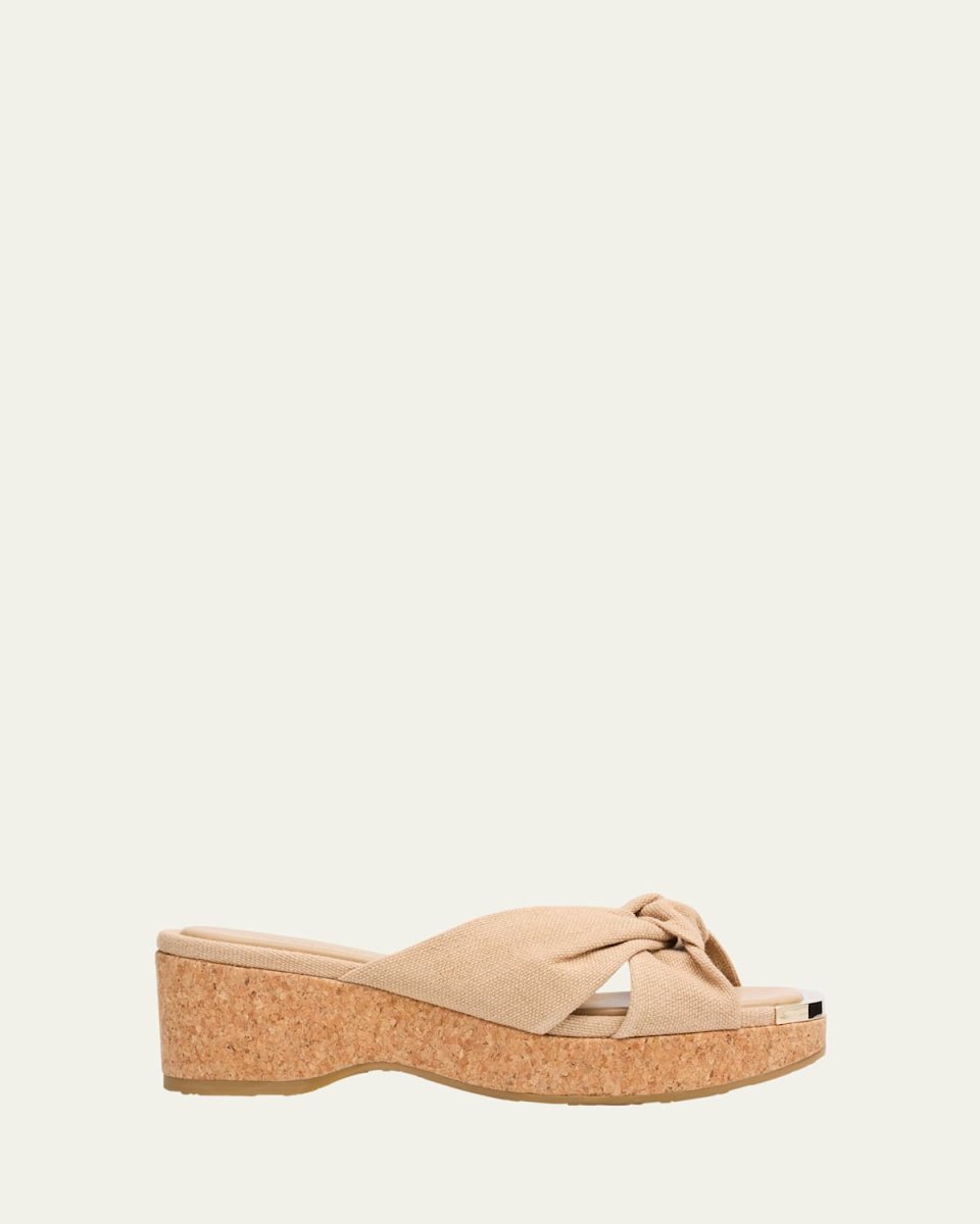 Avenue Crisscross Wedge Slide Sandals